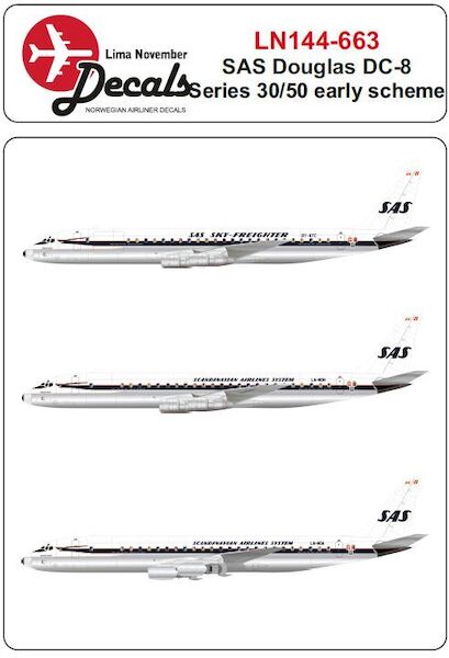 Douglas DC8-30/50 early scheme (SAS) LN144-663