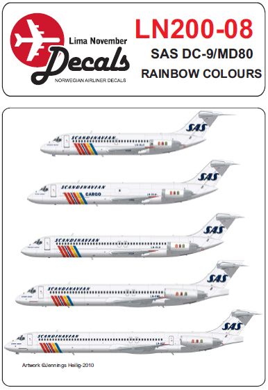Douglas DC9 / MD80 (SAS rainbow livery) LN200-008