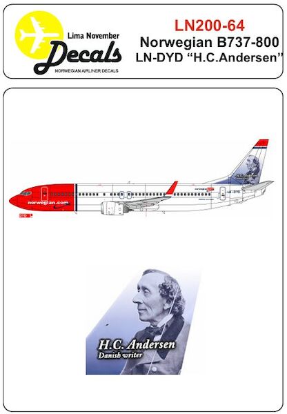Boeing 737-800 (NORWEGIAN withH.C. Andersen LN-DYD) LN200-064