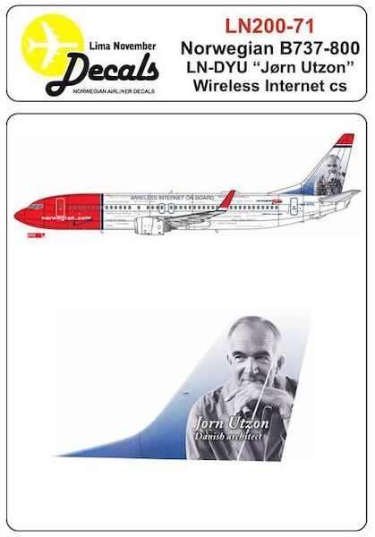 Boeing 737-800 (NORWEGIAN with LN-DUY “Jørn Utzon/Wifi” )  LN200-071