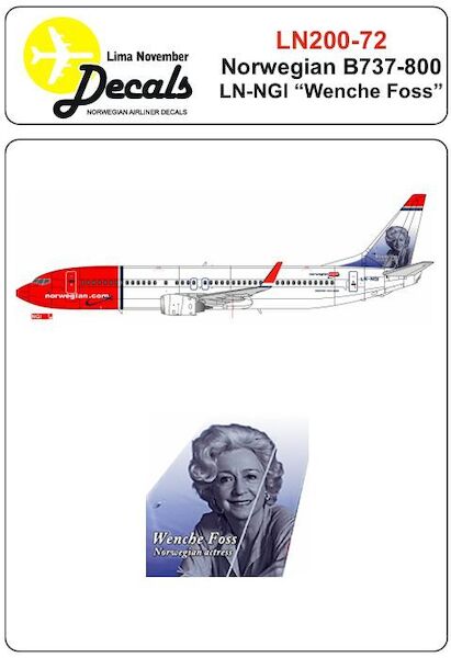 Boeing 737-800 (NORWEGIAN with LN-NGI “Wenche Foss” )  LN200-072