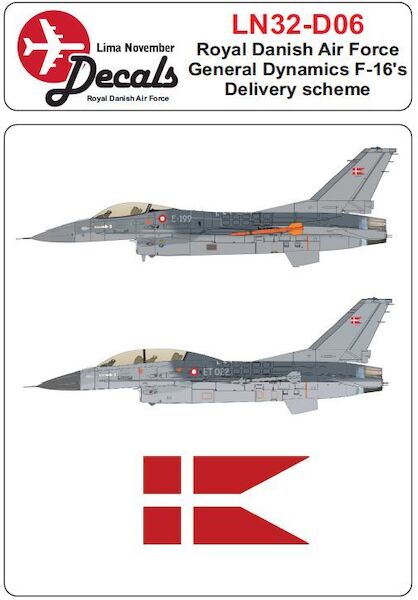 Royal Danish AF F-16's first scheme 1980-2002 LN32-D06