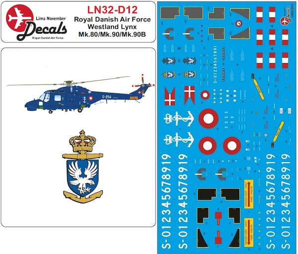 Royal Danish AF Westland Lynx MK80/MK90/MK90B  LN32-D12