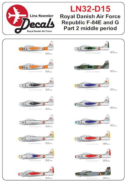 Royal Danish AF F84E/G Thunderjet Part 1 (Middle period)  LN32-D15