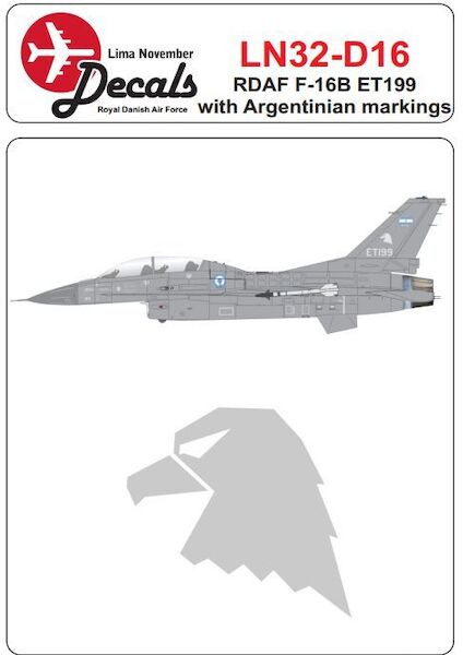 Royal Danish AF F-16B ET199 with Argentinian markings LN32-D16