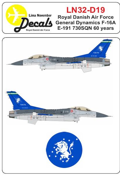 Royal Danish AF F16A E-191 "730sqn 60 Years LN32-D19