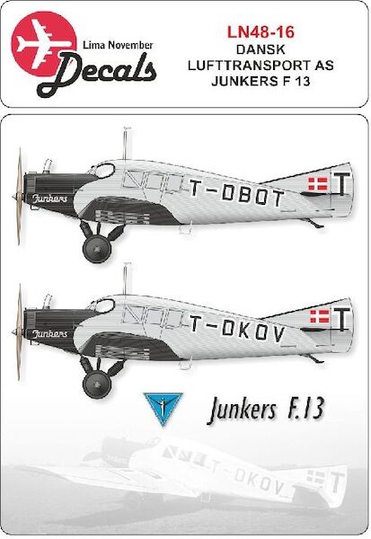 Dansk Lufttransport Junkers F.13 with masks for fuselage LN48-16