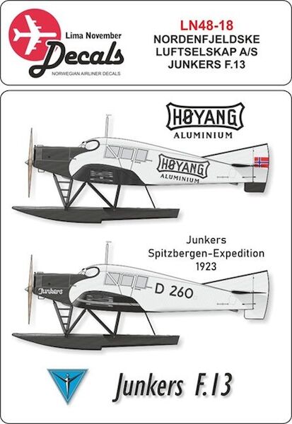 Nordenfjeldske Luftselskap Junkers F.13 with masks for windows and fuselage LN48-18