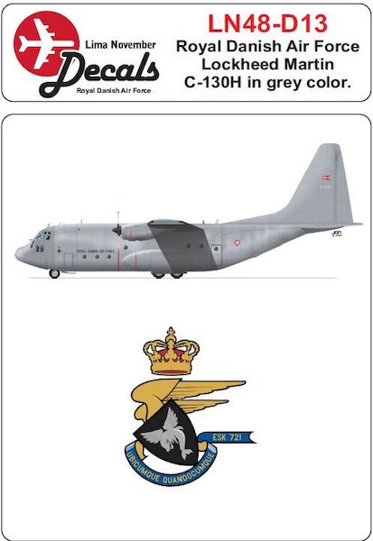 Royal Danish AF Lockheed C130H Hercules Grey scheme LN48-D13