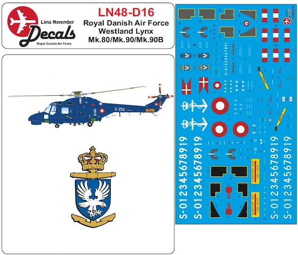 Royal Danish AF Westland Lynx MK80/MK90/MK90B LN48-D16