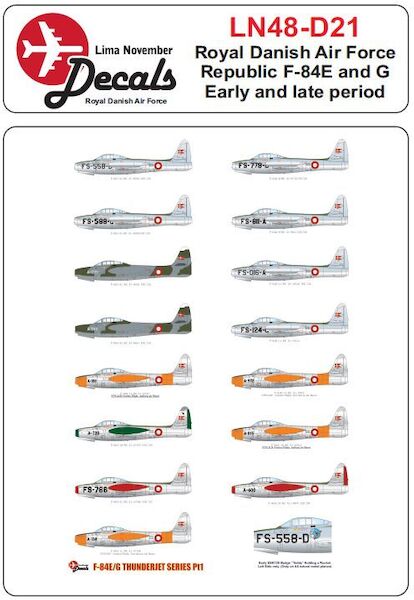 Royal Danish AF F84E/G Thunderjet Part 1 (early and late period) LN48-D21