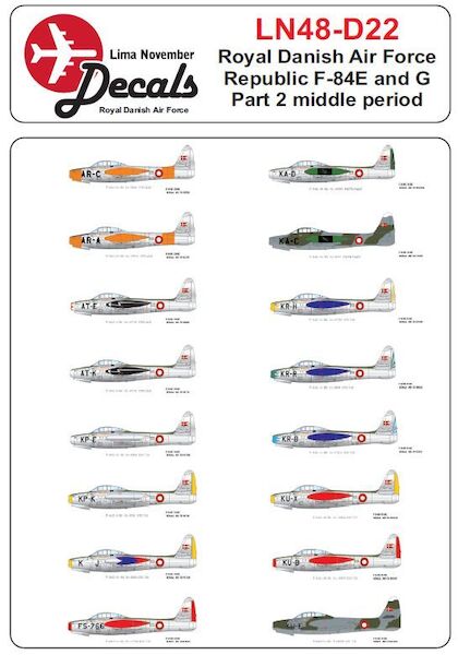 Royal Danish AF F84E/G Thunderjet Part 1 (Middle Period) LN48-D22
