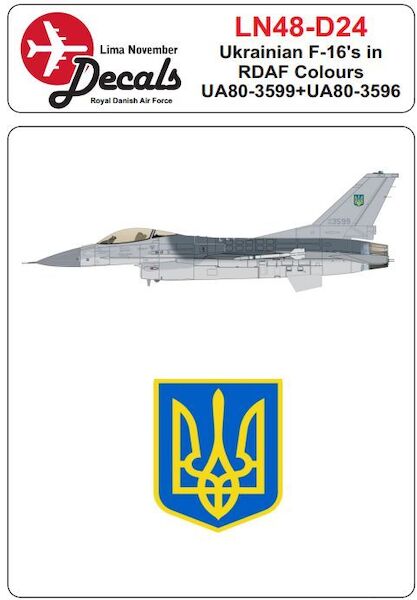 Royal Danish AF F-16A in Ukrainian colours (NOW WITH CORRECT BADGE)  LN48-D24