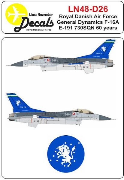 Royal Danish AF F16A E-191 "730sqn 60 Years LN48-D26