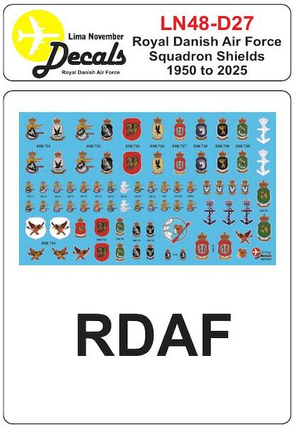 Royal Danish AF Squadron Shields 1950 to 2025 LN48-D27