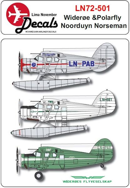 Noorduyn Norseman (Wideroe, Polarfly) (REPRINT) ln72-501