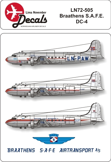 Douglas DC4 (Braathens SAFE)  ln72-505