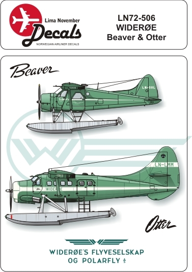 De Havilland DHC2 Beaver and DHC3 Otter (Wideroe) ln72-506