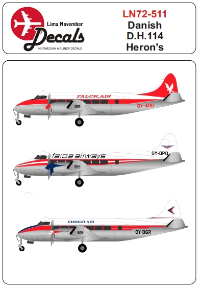 De Havilland Heron (Falck Air, Faroe Airways and Cimber Air) LN72-511