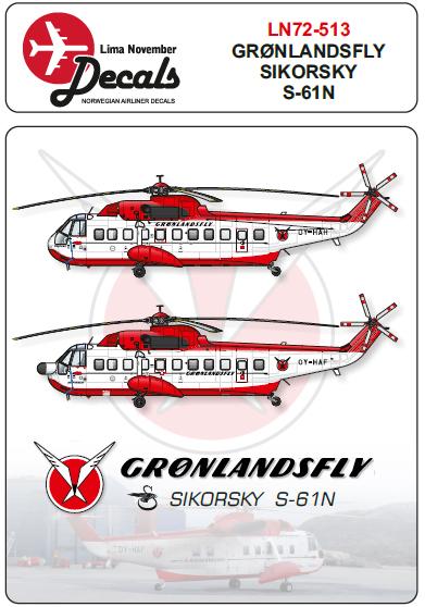 Sikorsky S-61N (Greenlandair with masks)  LN72-513