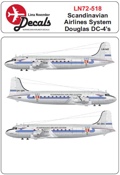 Douglas DC4 (SAS First Scheme) LN72-518