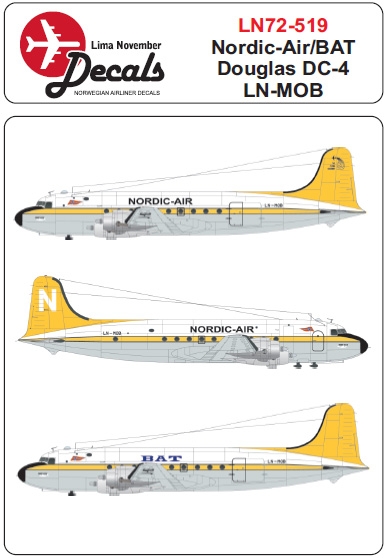 Douglas DC4 (Nordic Air/Bergen Air Transport) LN72-519