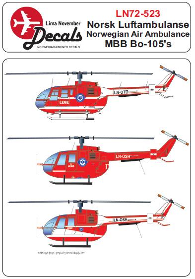 Bolkow Bo105 (Norsk Luftambulanse)  LN72-523