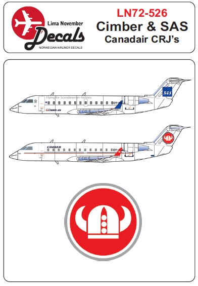 Canadair CRJ200 (Cimber, SAS)  LN72-526