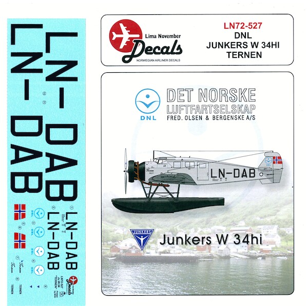 Junkers W34 (DNL, Det Norske Luftfartselskap)  LN72-527