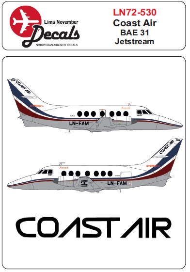 BAE31 Jetstream (Coast Air first cls) LN72-530