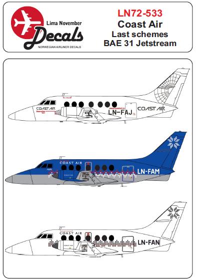 BAE31 Jetstream (Coast Air The last schemes)  LN72-533