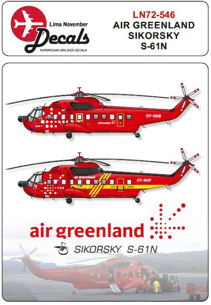 Sikorsky S61N (Air Greenland new cs. Including masks) LN72-546
