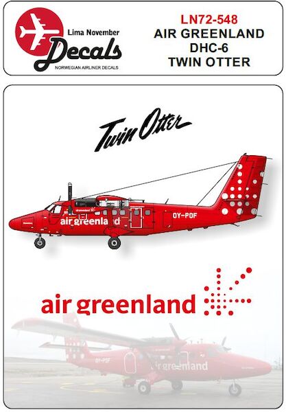 DHC6 Twin Otter (Air Greenland  new cs. Including masks)  LN72-548