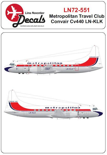 Convair CV440 (Metropolitan Travel Club ) LN72-551