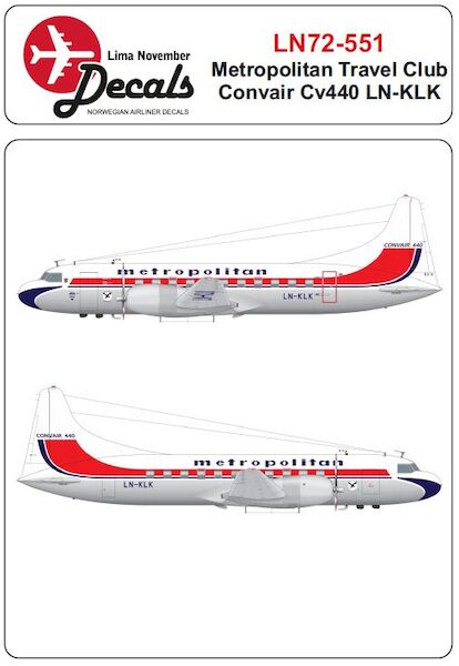 Convair CV440 (Metropolitan Travel Club )  LN72-551