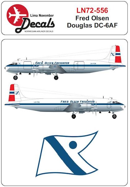 Douglas DC6AF  (Fred Olsen Freighter)  LN72-556