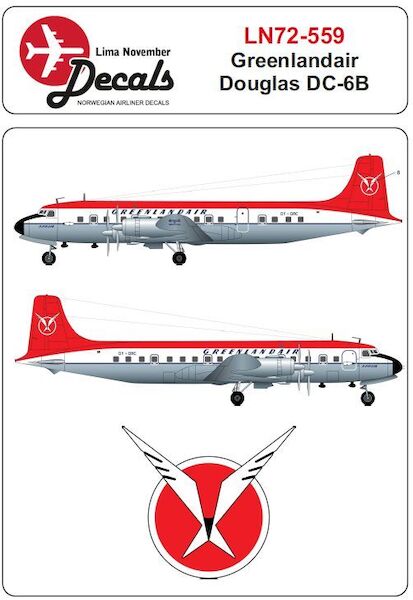 Douglas DC6B including window masks  (Greenlandair)  LN72-559