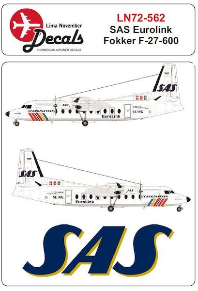 Fokker F27 Friendship rainbow cs including masks (SAS) LN72-562