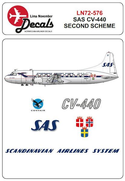 Convair CV440 (SAS Second scheme ) LN72-576