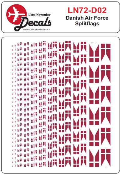 Danish Air Force splitflags  LN72-D02