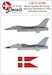 Royal Danish AF F-16's first scheme 1980-2002 LN72-D06