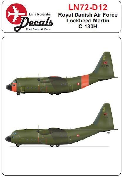 Royal Danish AF Lockheed C130H Hercules Old colours  LN72-D12