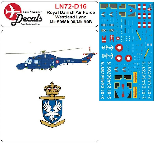 Royal Danish AF Westland Lynx MK80/MK90/MK90B  LN72-D16