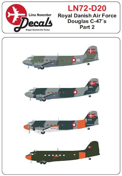 Royal Danish AF C47 Dakota with masks for Airfix Part 2  LN72-D20
