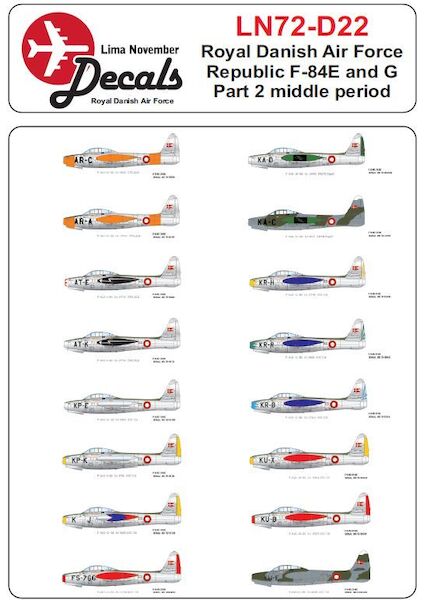 Royal Danish AF F84E/G Thunderjet Part 2 (Middle period) LN72-D22
