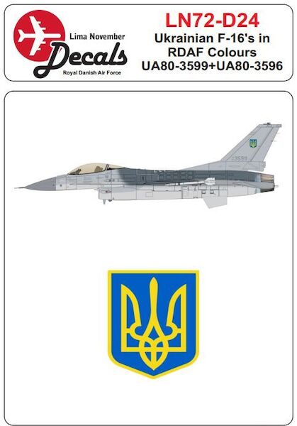 Royal Danish AF F-16A in Ukrainian colours (NOW WITH CORRECT BADGE) LN72-D24