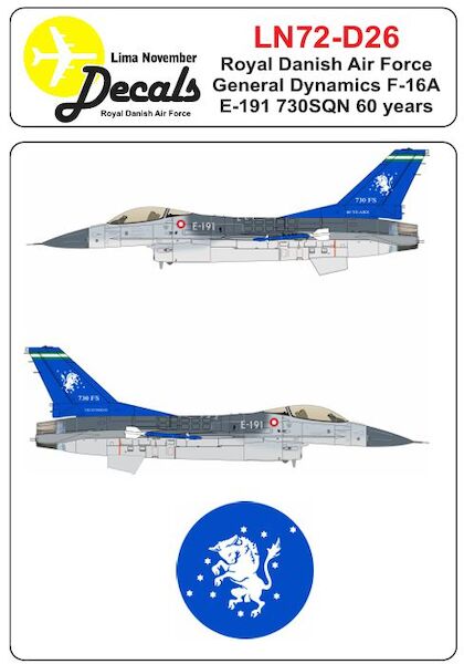 Royal Danish AF  F16A E-191 "730sqn 60 Years  LN72-D26