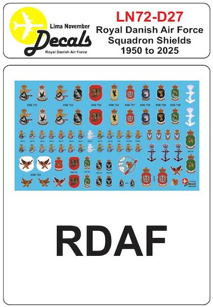 Royal Danish AF Squadron Shields 1950 to 2025 LN72-D27
