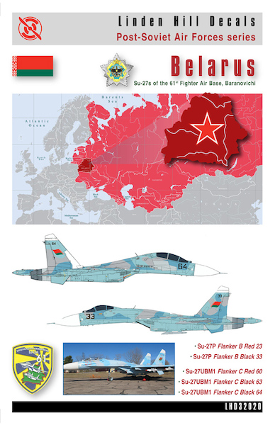 Belarusian Flankers (2x Su-27P, 3x Su-27UBM1)  LHD32020