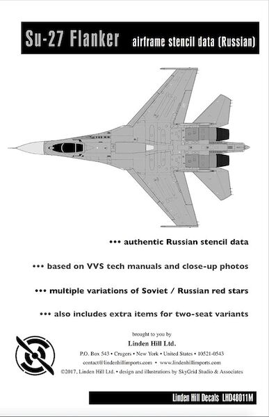 Suchoi Su27 Flankers Airframe Stencil Update LHD48011M